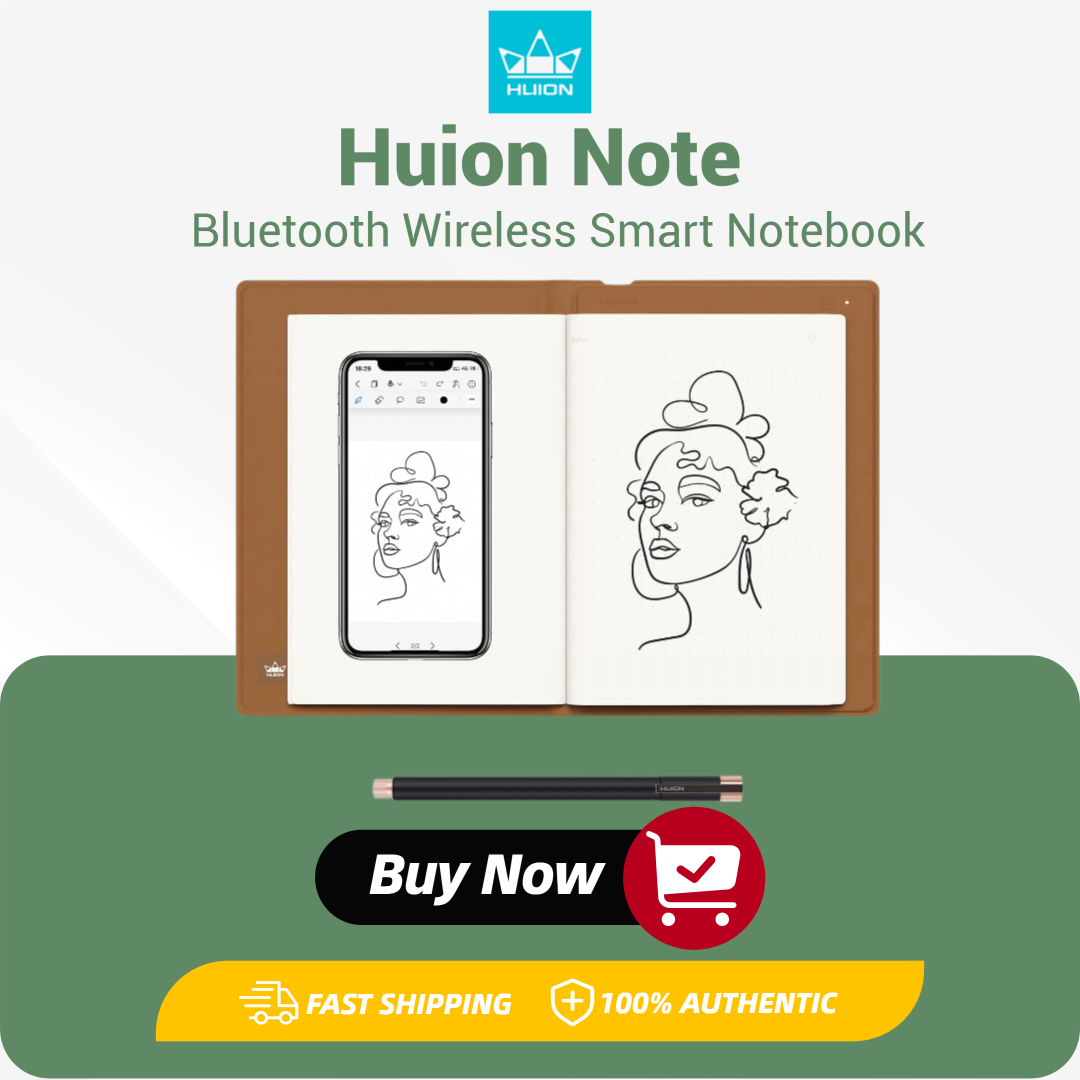 Huion Tablet Accessories - Huion Note Smart Notebook Tablet Grafico