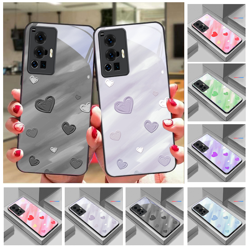 Vivo X200 - Custodia per telefono in vetro nero