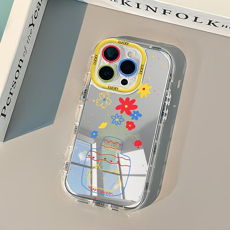 Apple Iphone 16 - Custodia Morbida a Specchio con Design