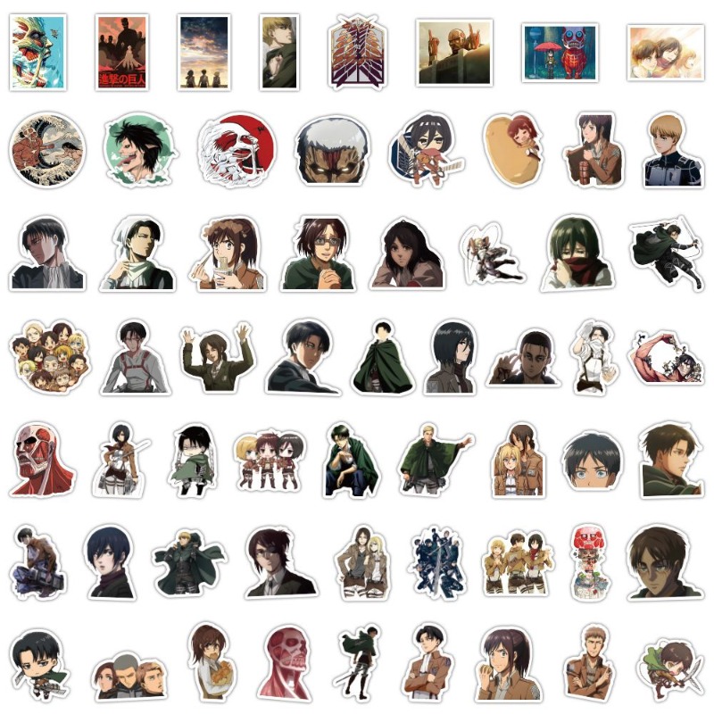 Tablet Accessories Aesthetic - 60 Pezzi Adesivi Anime Attack on