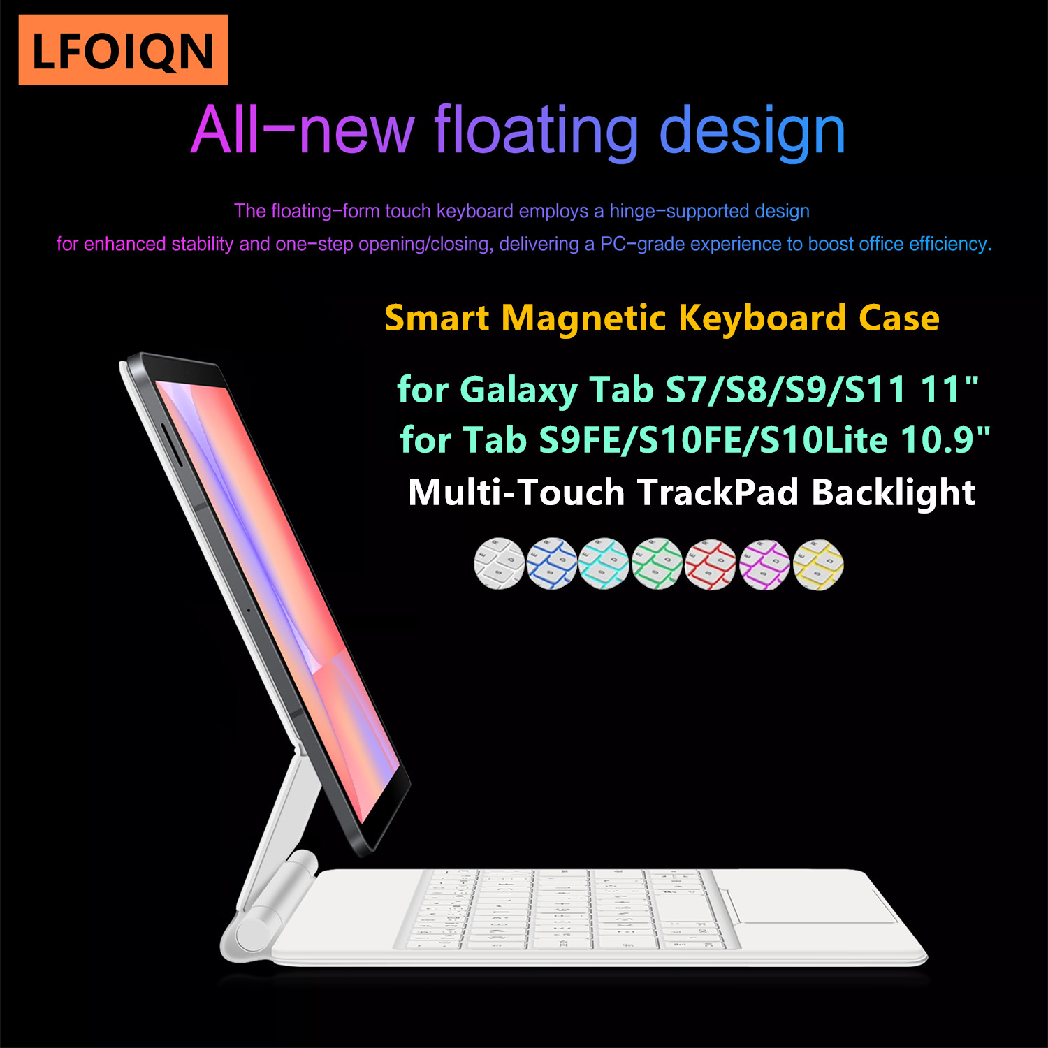 Vortex Tablet Accessories - Tastiera Magica LFOIQN per Samsung Galaxy