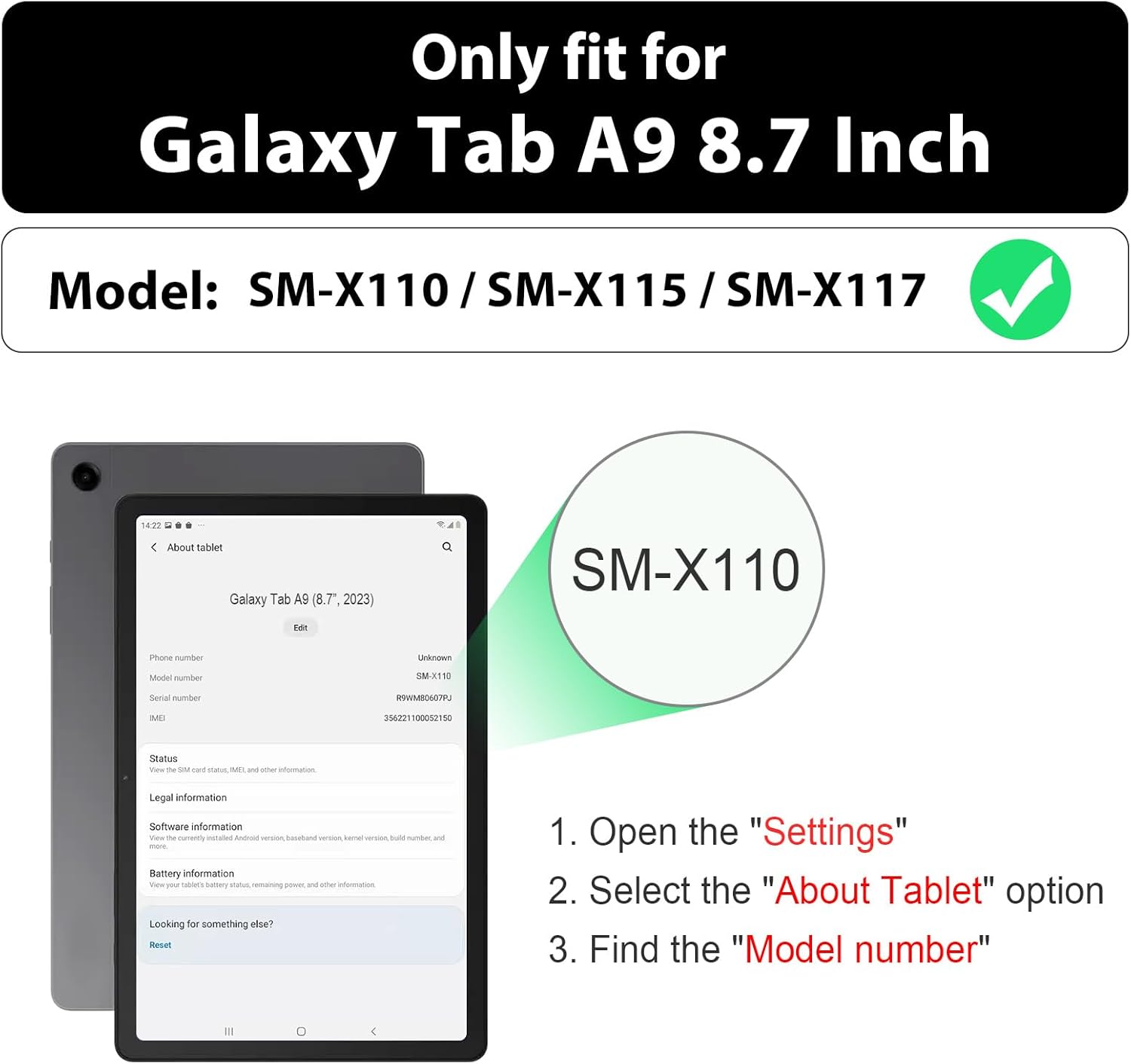 Per Samsung Galaxy Tab A9 2023 - Samsung Tablet A9 Accessories recensione e prezzo